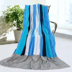 Photo of Onitiva - Oceanus - Soft Coral Fleece Patchwork Throw Blanket (59 by 78.7 inches)
