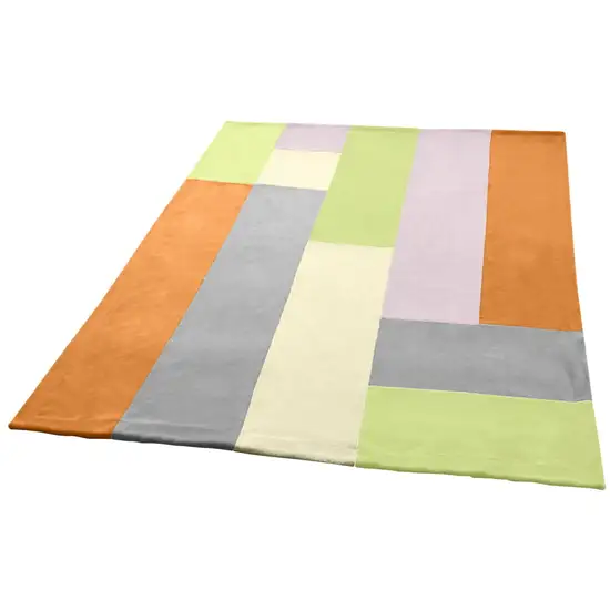 Onitiva - Paradise -  Soft Coral Fleece Patchwork Throw Blanket (59 by 78.7 inches) Photo 4