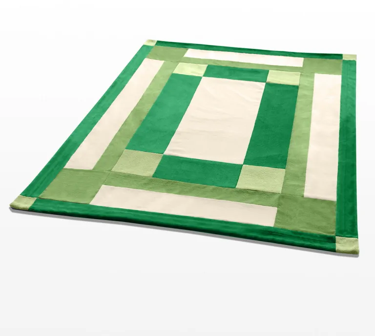 Onitiva - Paris Spring - Soft Coral Fleece Patchwork Throw Blanket (59 by 78.7 inches) Photo 3
