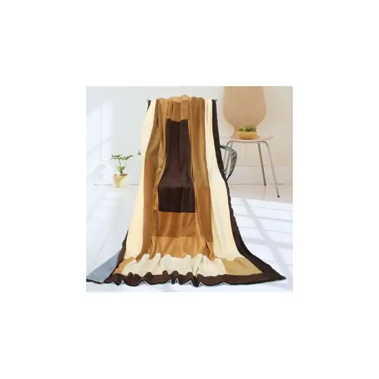 Onitiva - Pastorale -  Soft Coral Fleece Patchwork Throw Blanket (59 by 78.7 inches) Photo 2