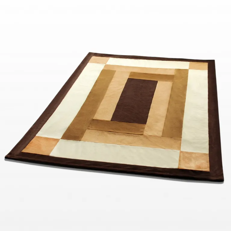 Onitiva - Pastorale - Soft Coral Fleece Patchwork Throw Blanket (59 by 78.7 inches) Photo 3