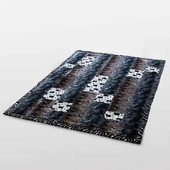 Onitiva - Primeval Flavor -B -  Patchwork Throw Blanket (86.6 by 63 inches) Photo 3