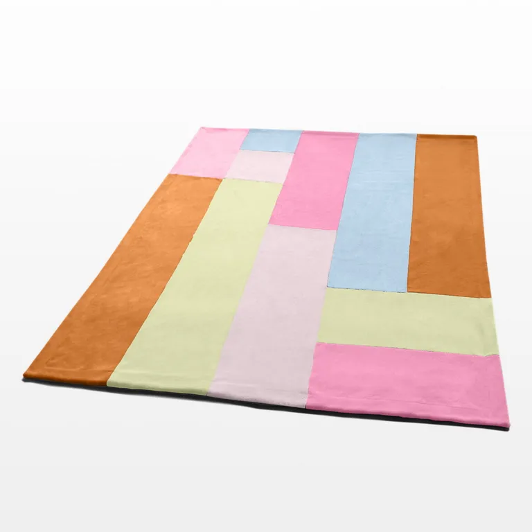 Onitiva - Spring Breeze - Soft Coral Fleece Patchwork Throw Blanket (59 by 78.7 inches) Photo 3