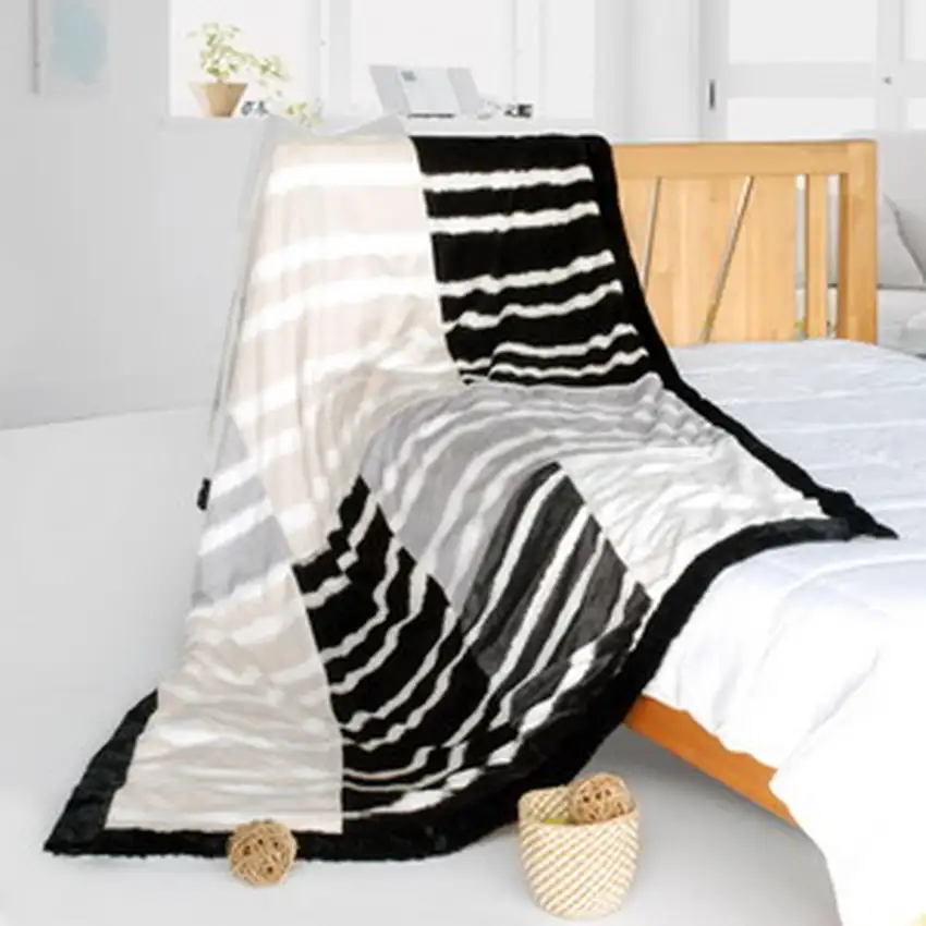 Onitiva - Stripe Beauty -  Patchwork Throw Blanket (61 by 86.6 inches) Photo 2
