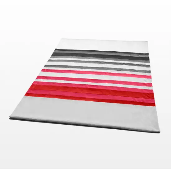 Onitiva - Stripes - Fantastic Dreams -  Soft Coral Fleece Patchwork Throw Blanket (59 by 78.7 inches) Photo 4