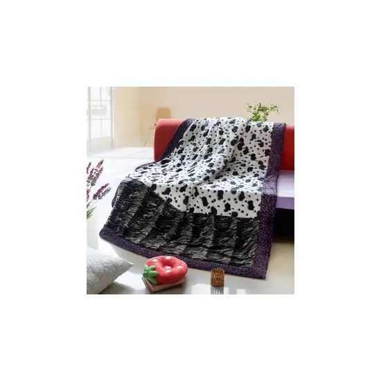 Onitiva - Tasteful Life -A -  Patchwork Throw Blanket (86.6 by 63 inches) Photo 2