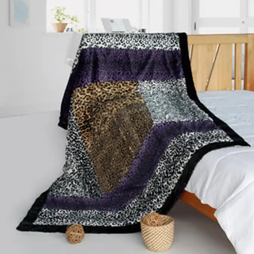 Onitiva - Wild Jungle -  Animal Style Patchwork Throw Blanket (61 by 86.6 inches) Photo 2