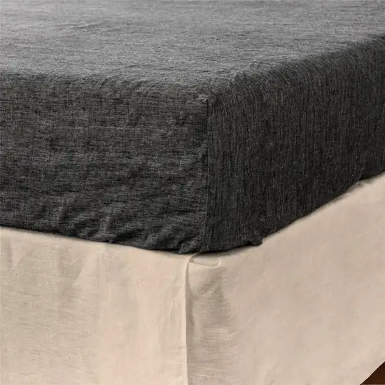 Onyx Linen California King Fitted Sheet Photo 2