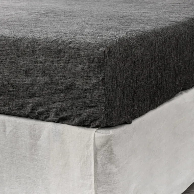 Onyx Linen Full Double Fitted sheet Photo 3