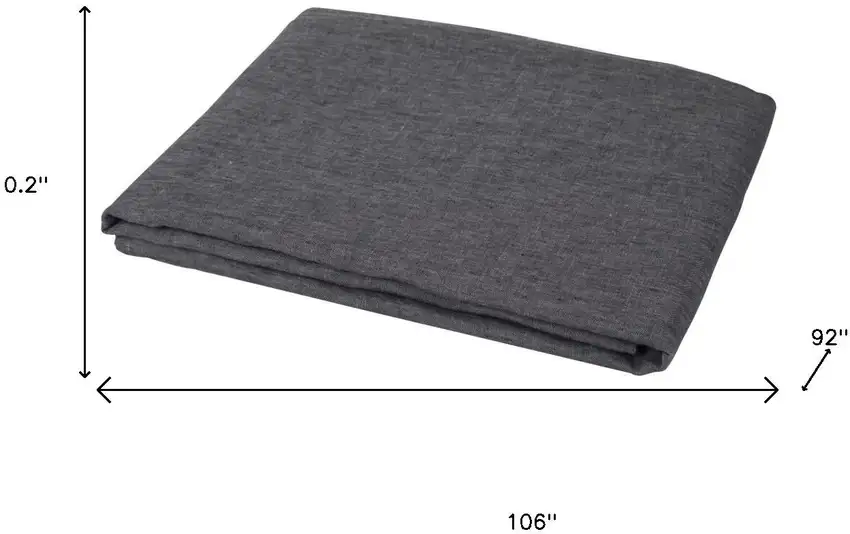 Onyx Linen Full Double Flat Sheet Photo 6