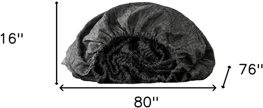 Onyx Linen King Fitted sheet Photo 4