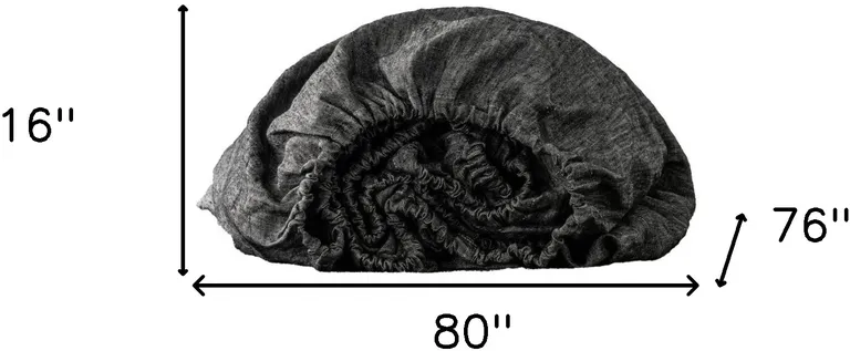 Onyx Linen King Fitted sheet Photo 4