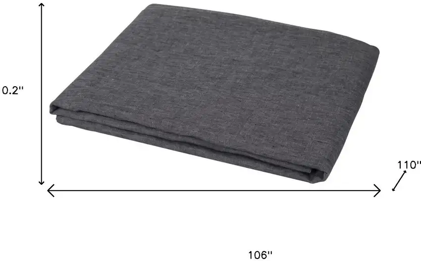 Onyx Linen King Flat Sheet Photo 6