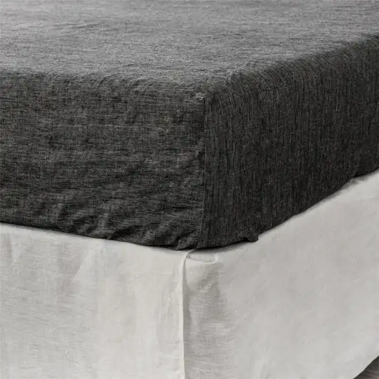 Onyx Linen Twin Fitted sheet Photo 3