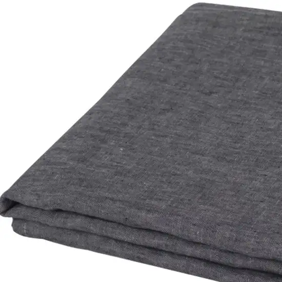 Onyx Linen Twin Flat Sheet Photo 2
