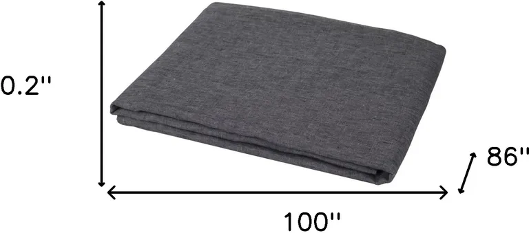 Onyx Linen Twin Flat Sheet Photo 5
