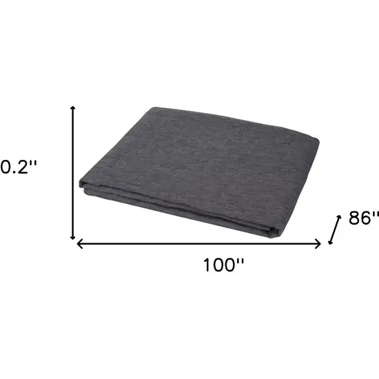 Onyx Linen Twin Flat Sheet Photo 5