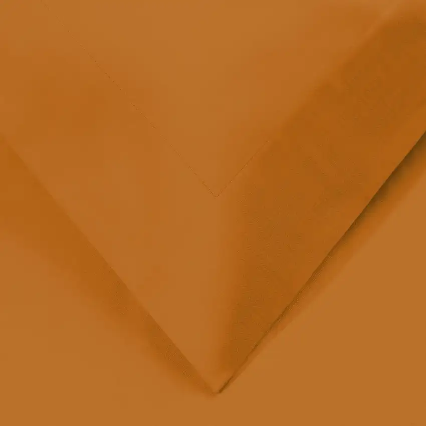 Orange King Cotton Blend Washable Duvet Cover Set With Two Shams Photo 2