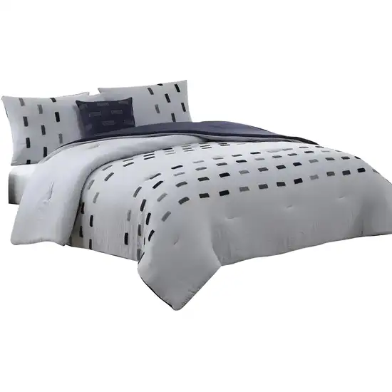 Owen 4 Piece Microfiber King Comforter Set, Pattern, The Urban Port Photo 1