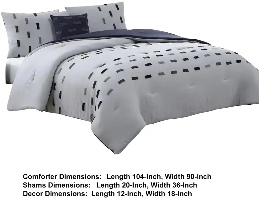 Owen 4 Piece Microfiber King Comforter Set, Pattern, The Urban Port Photo 5