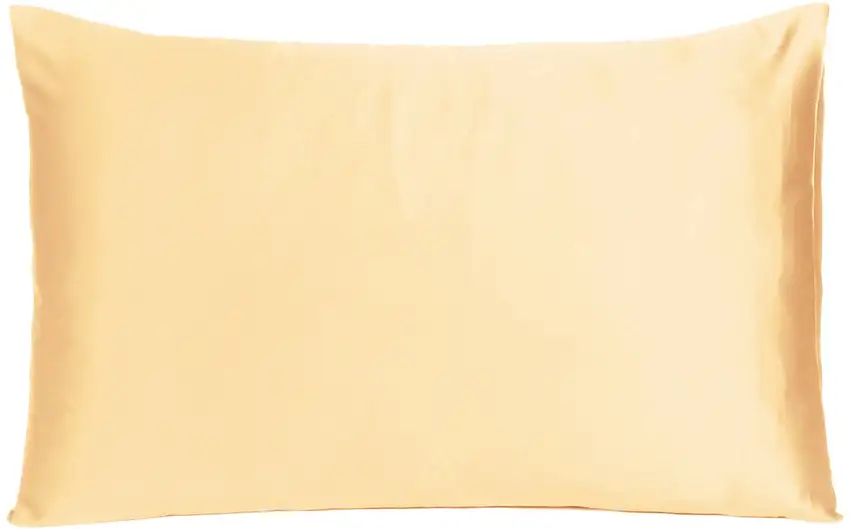 Pale Peach Dreamy Set Of 2 Silky Satin King Pillowcases Photo 2
