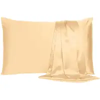 Photo of Pale Peach Dreamy Set Of 2 Silky Satin Queen Pillowcases