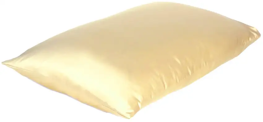 Pale Yellow Dreamy Set Of 2 Silky Satin Queen Pillowcases Photo 3