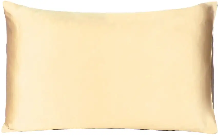 Pale Yellow Dreamy Set Of 2 Silky Satin Standard Pillowcases Photo 2