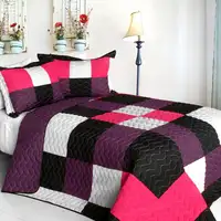 Photo of Partner - 3PC Vermicelli - Quilted Patchwork Quilt Set (Full/Queen Size)