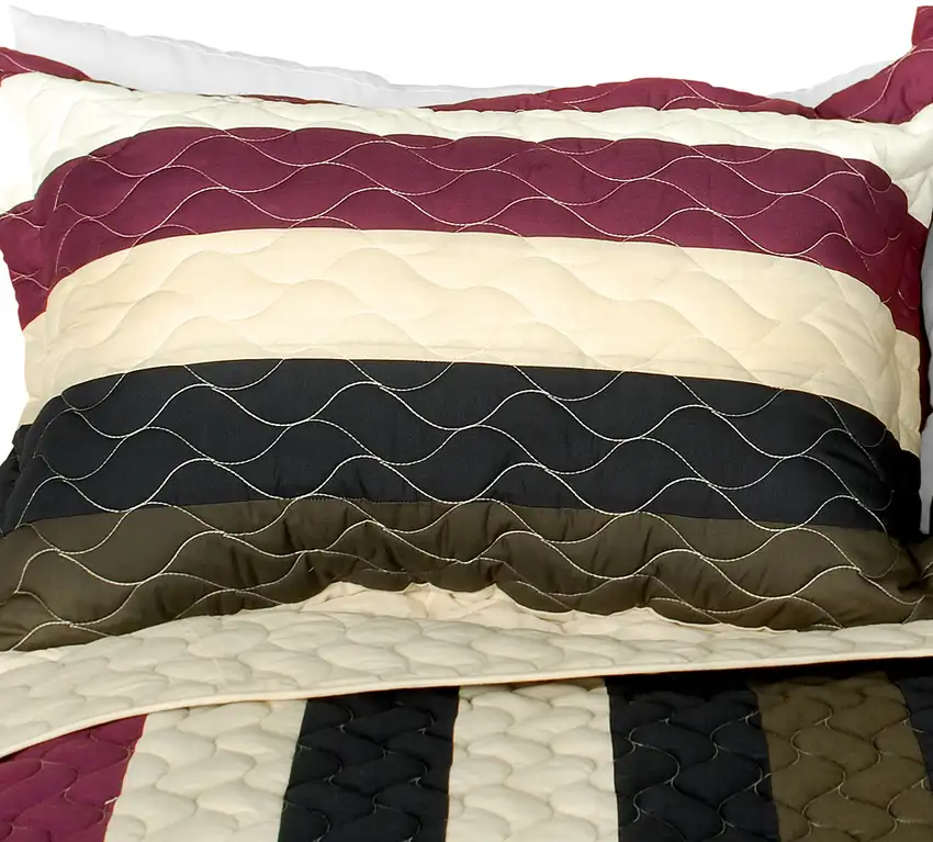 Past Faded -  3PC Vermicelli-Quilted Patchwork Quilt Set (Full/Queen Size) Photo 2