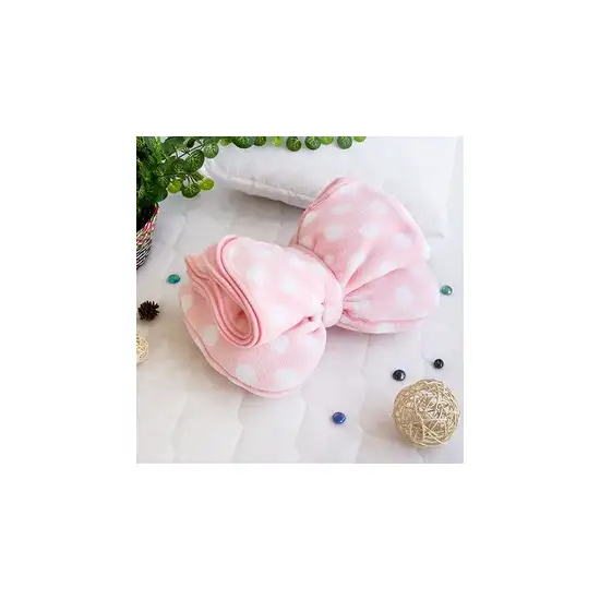 Pink Bow -  Fleece Throw Blanket Pillow Cushion / Travel Pillow Blanket (29.5 by 35.4 inches) Photo 5