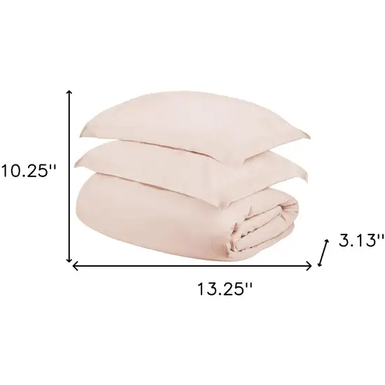 Pink King Cotton Blend 400 Thread Count Washable Duvet Cover Set Photo 5