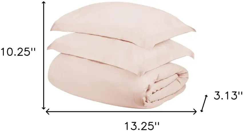 Pink King Cotton Blend 400 Thread Count Washable Duvet Cover Set Photo 5