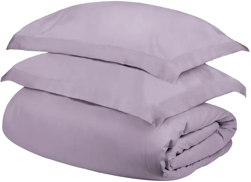 Pink Lavender Queen Cotton Blend 300 Thread Count Washable Duvet Cover Set Photo 1