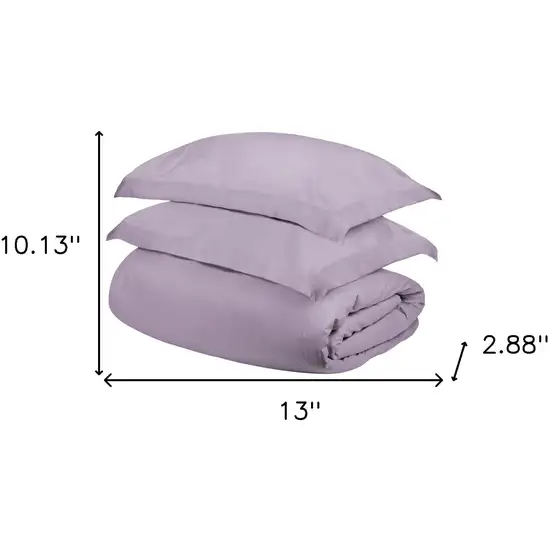 Pink Lavender Queen Cotton Blend 300 Thread Count Washable Duvet Cover Set Photo 5