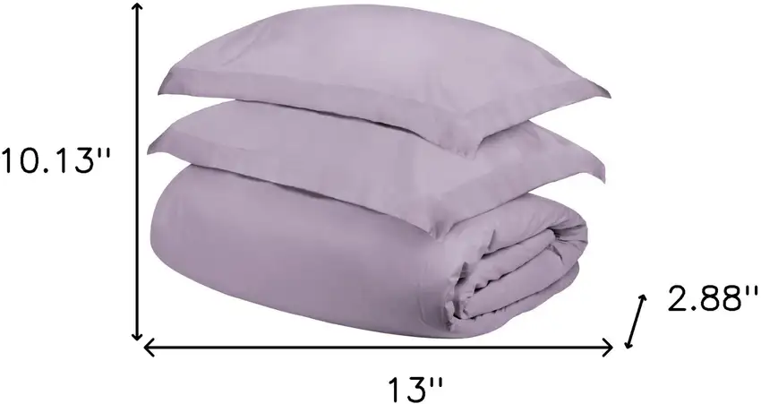 Pink Lavender Queen Cotton Blend 300 Thread Count Washable Duvet Cover Set Photo 5