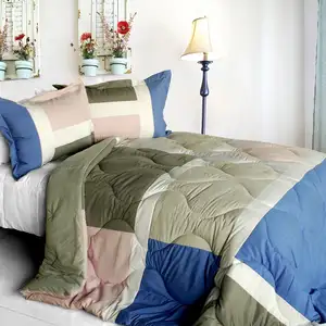 Photo of Pink Princess - Quilted Patchwork Down Alternative Comforter Set (Full/Queen Size)