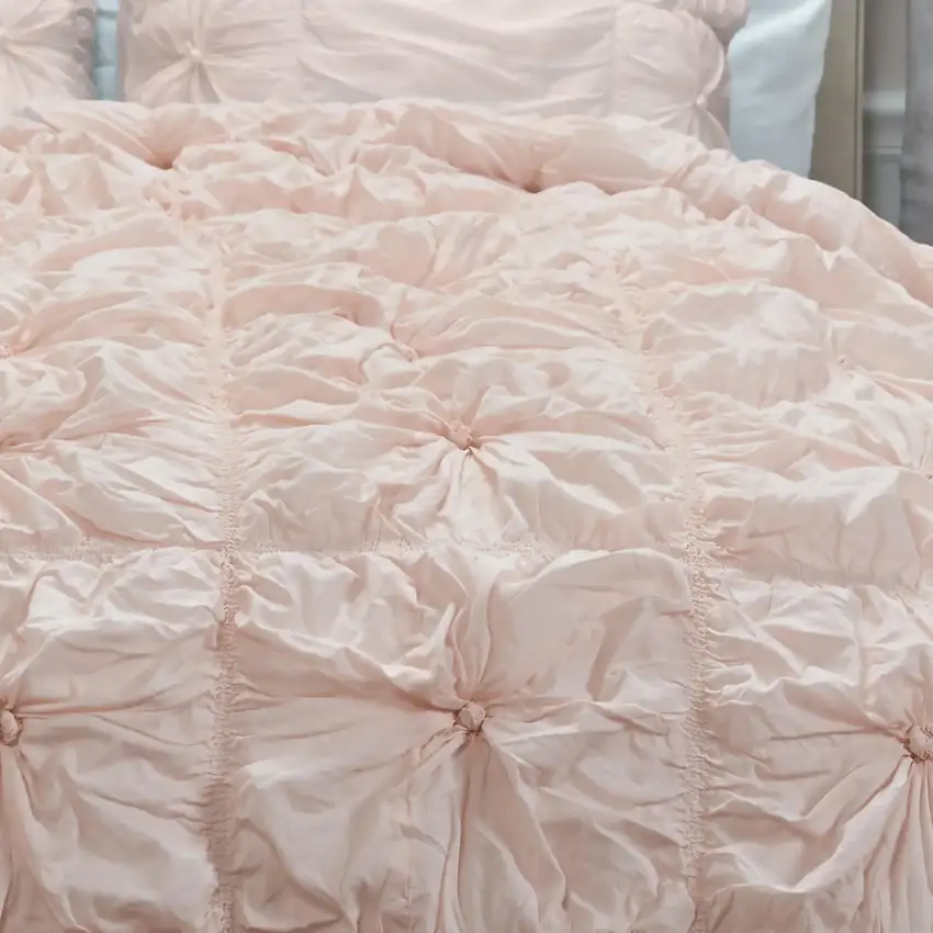 Pink Queen Cotton Blend Washable Polyester Down Alternative Comforter Set Photo 8