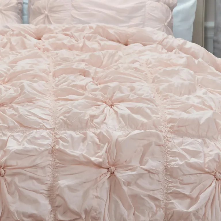 Pink Queen Cotton Blend Washable Polyester Down Alternative Comforter Set Photo 4