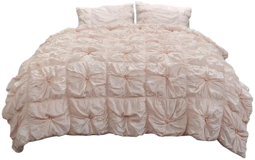 Pink Queen Cotton Blend Washable Polyester Down Alternative Comforter Set Photo 2
