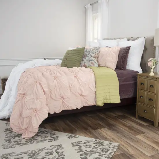 Pink Queen Cotton Blend Washable Polyester Down Alternative Comforter Set Photo 9