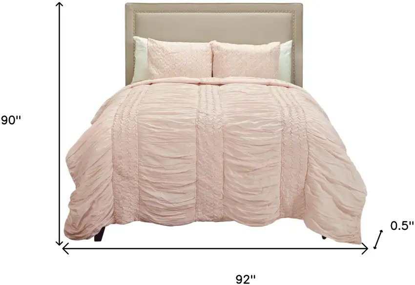 Pink Queen 100% Cotton 300 Thread Count Machine Washable Down Alternative Comforter Photo 5