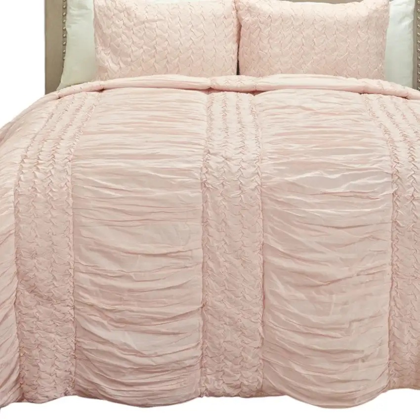 Pink Queen 100% Cotton 300 Thread Count Machine Washable Down Alternative Comforter Photo 3