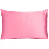 Photo of Pink Rose Dreamy Set Of 2 Silky Satin Queen Pillowcases