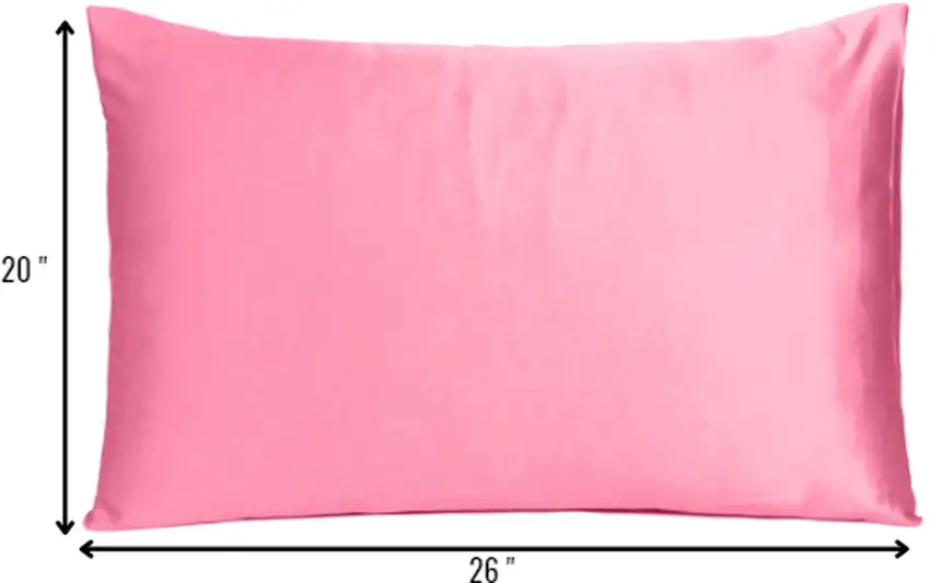 Pink Rose Dreamy Set Of 2 Silky Satin Standard Pillowcases Photo 8
