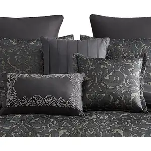 Photo of Pixie 9 Piece Polyester King Comforter Set, Damask Pattern