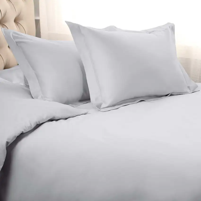 Platinum Queen Cotton Blend Washable Duvet Cover Set Photo 3