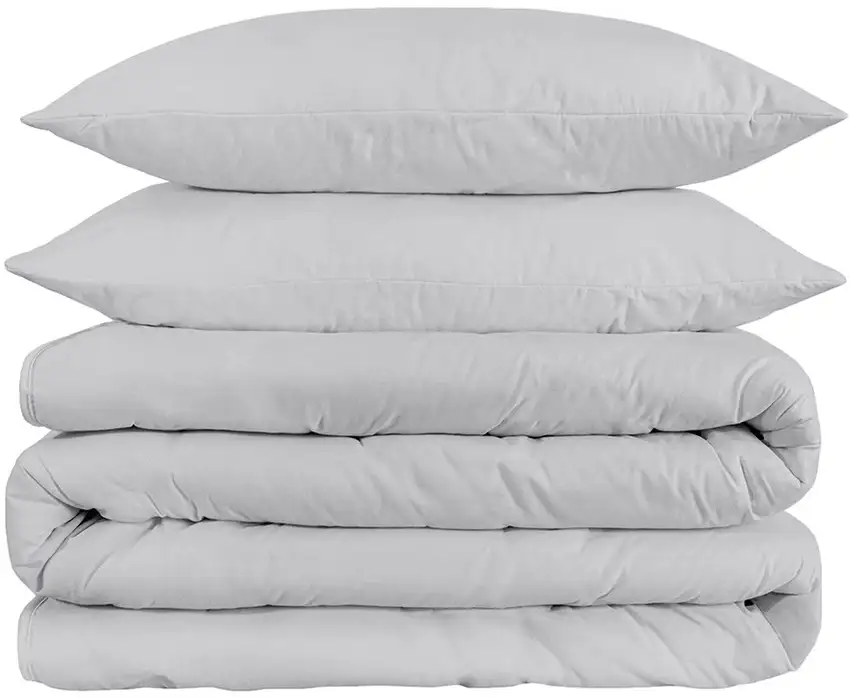 Platinum Queen Cotton Blend Washable Duvet Cover Set Photo 1