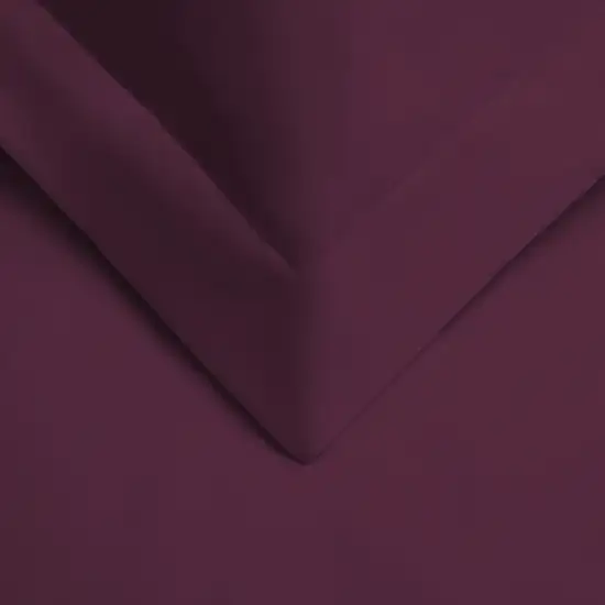 Plum  Cotton Blend 400 Thread Count Washable Duvet Cover Set Photo 3