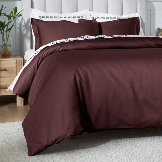 Plum King Cotton Blend Washable Duvet Cover Set Photo 4